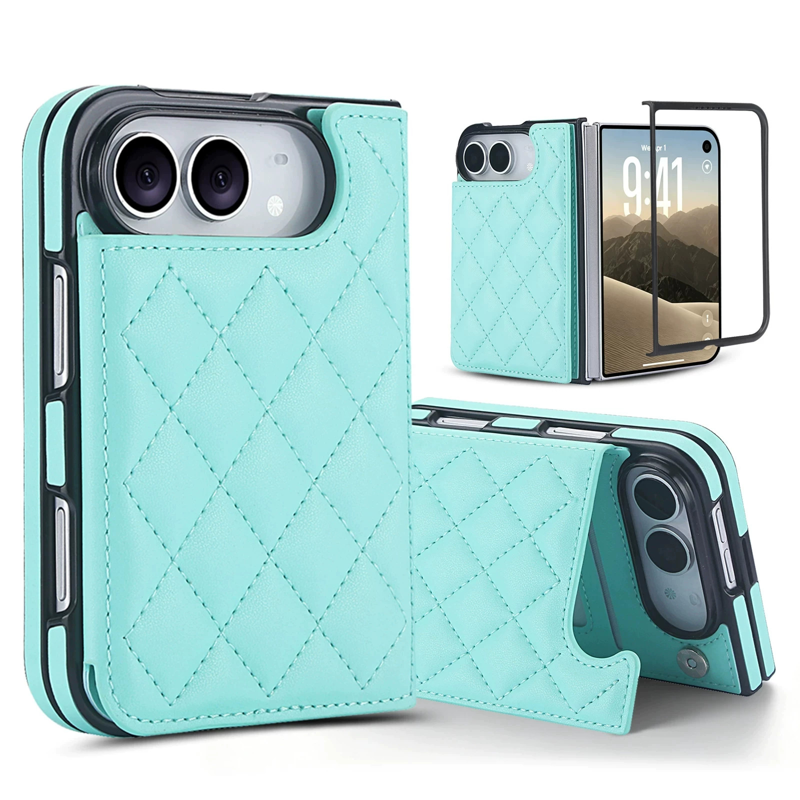 Rose Gold Diamond Quilted Leatherette iPhone Case