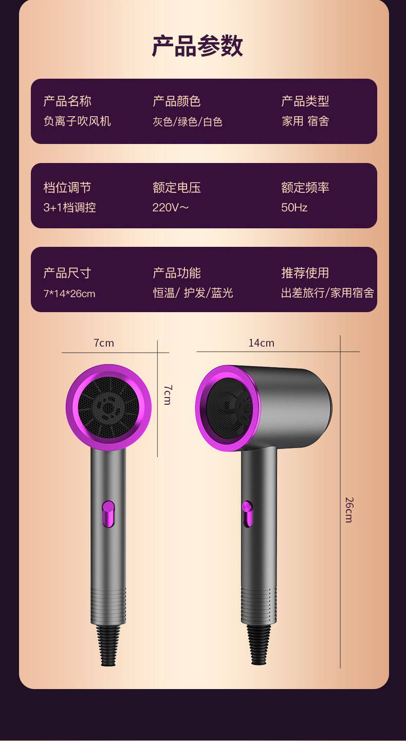 Новогодний подарок hair dryer household student dormitory hair dryer high power