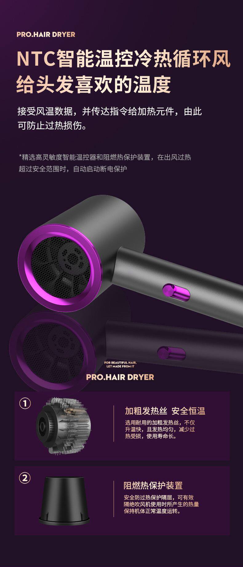 Новогодний подарок hair dryer household student dormitory hair dryer high power