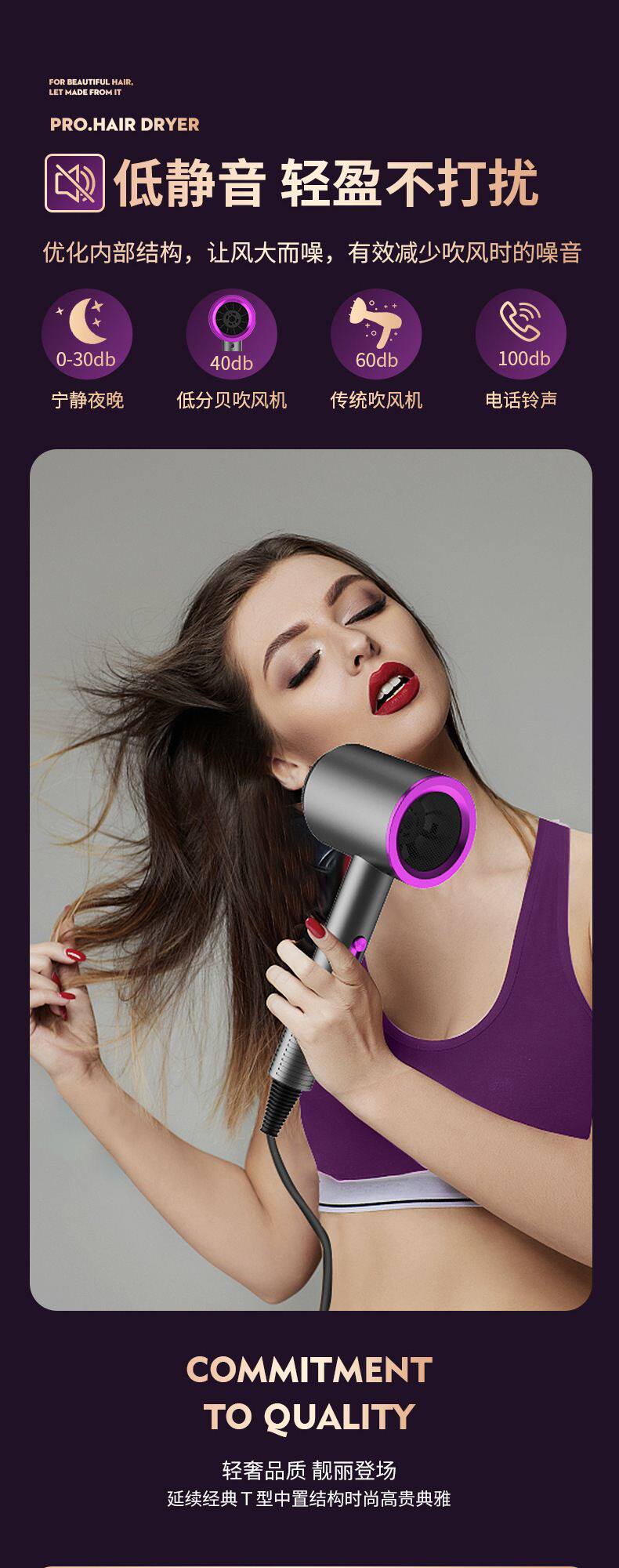 Новогодний подарок hair dryer household student dormitory hair dryer high power