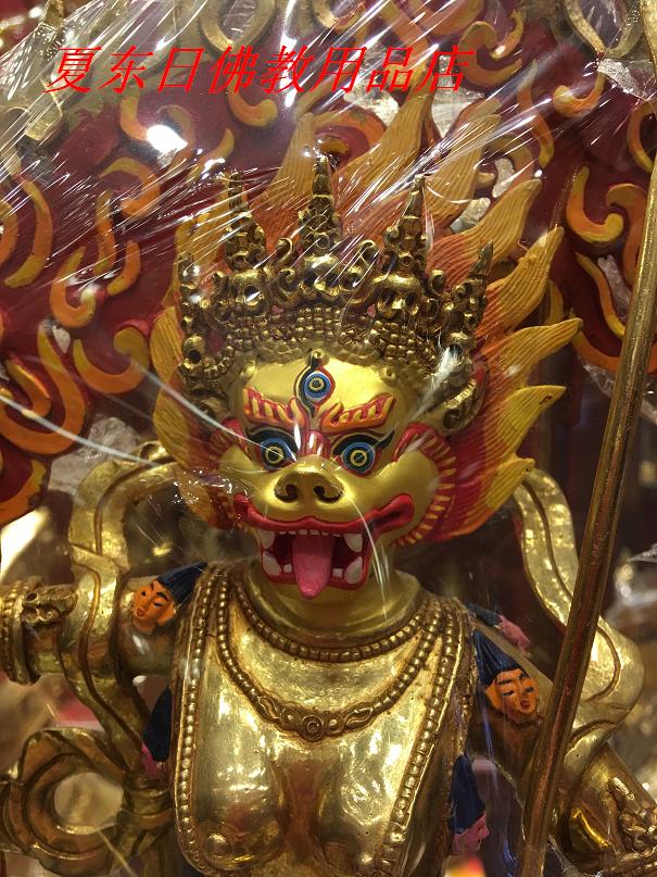 Tibetan Secret Mercy Pendulum Pieces Nepal Lion Noodle Empty mother red copper full-time gold Buddha Sphinx Lion Face Buddha escort statue