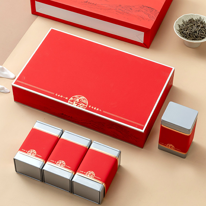 New general tea packaging box empty gift box black tea green tea red tea packaging box gift box empty box customization