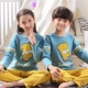 Bộ đồ ngủ trẻ em cho bé cotton dài tay mùa xuân và phim hoạt hình mùa hè 15 bộ đồ ngủ bé gái 12 tuổi bộ đồ phục vụ trẻ em lớn