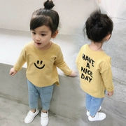 Bộ đồ bé gái mùa xuân và mùa thu phiên bản Hàn Quốc cho bé bộ đồ hai dây phù hợp với khí đốt nước ngoài 1 thời trang trẻ em 3-4 tuổi 2018 mùa thu mới