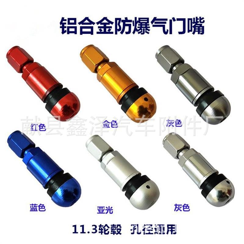 Car Tire Universal Valve Nozzle Explosion Proof Aluminum Alloy Stainless Steel Tire Gas Nozzle Cap Vacuum Tire Gas Door Mouth