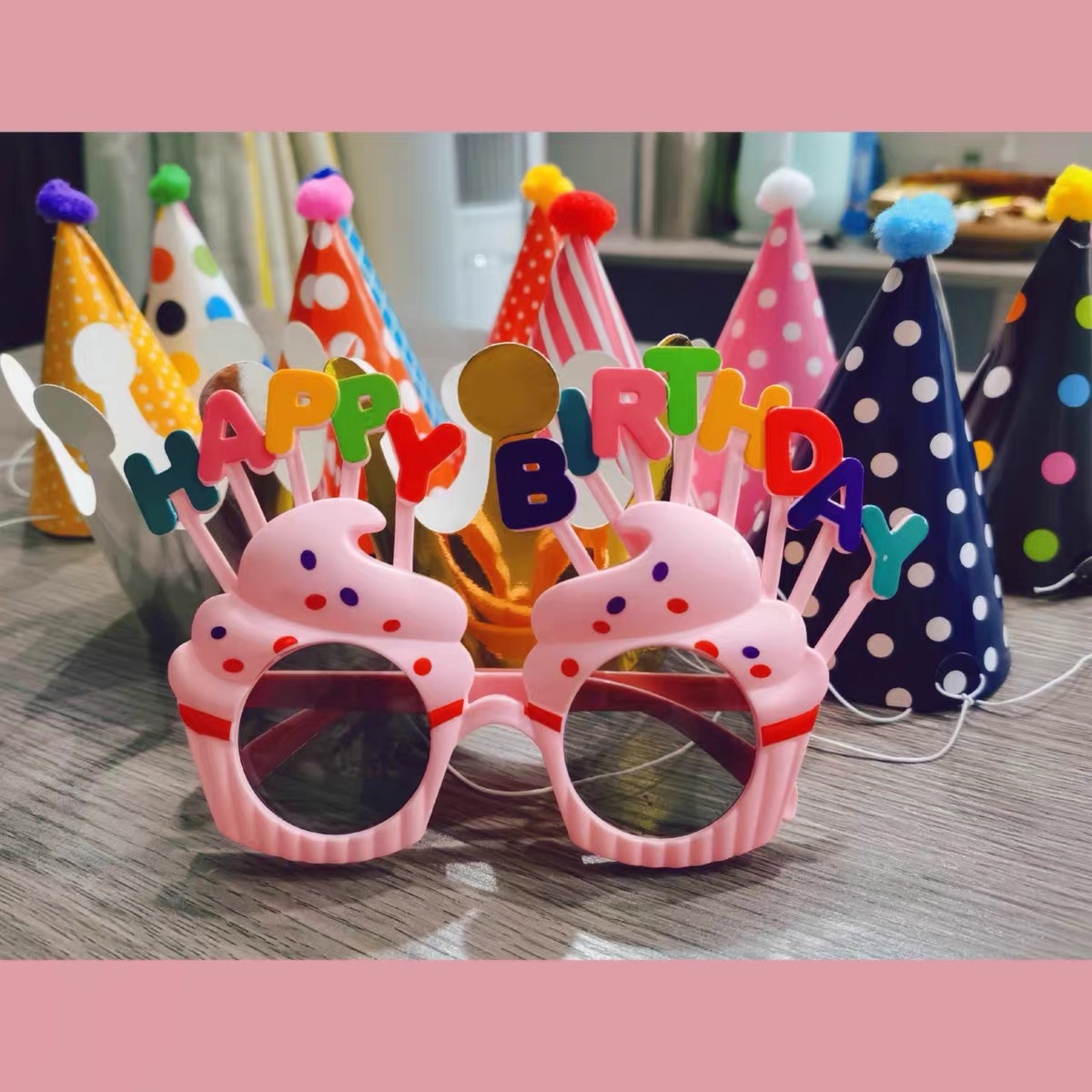 Birthday Geek Spectacle Creative Children Happy Party Photo Props Decorate Cake Styling Little Red Book Co