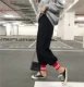 Mùa đông 2018 phiên bản Hàn Quốc của Harajuku bf lỏng cộng với quần nhung dày co giãn eo quần âu thể thao quần nữ sinh viên thủy triều quần kaki nữ