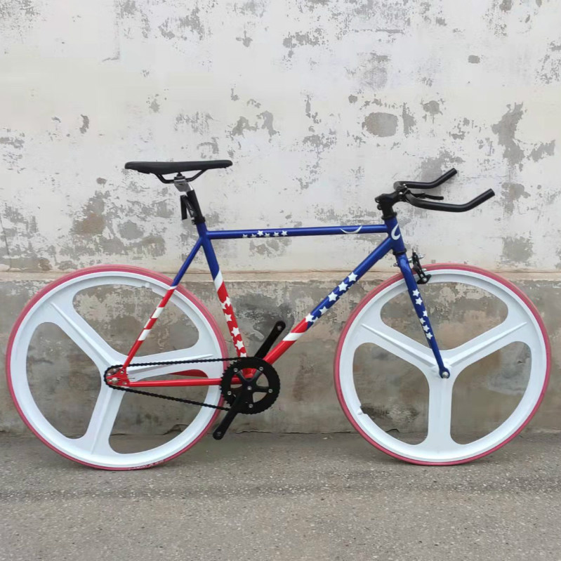 New Style Fixed Gear Bicycle with Reverse Brake for Men and Women, Suitable for Teenagers and Students, Retro Street Riding Tool