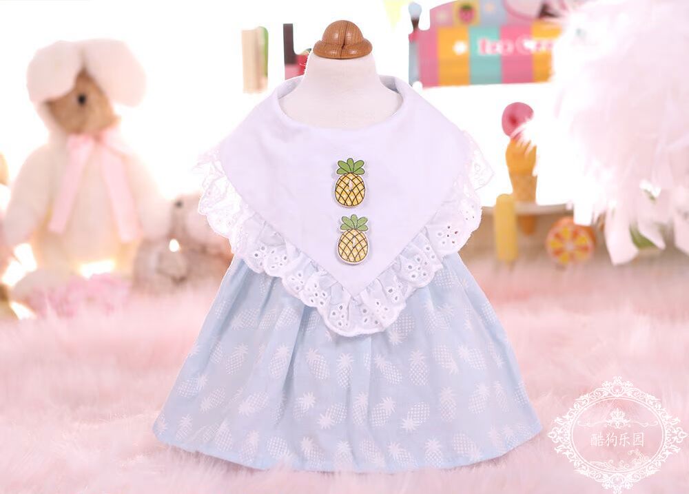Dễ thương dứa búp bê váy thú cưng mèo mỏng con chó con chó nhỏ VIP Teddy váy trang phục mùa xuân và mùa hè - Quần áo & phụ kiện thú cưng quan ao cho cho
