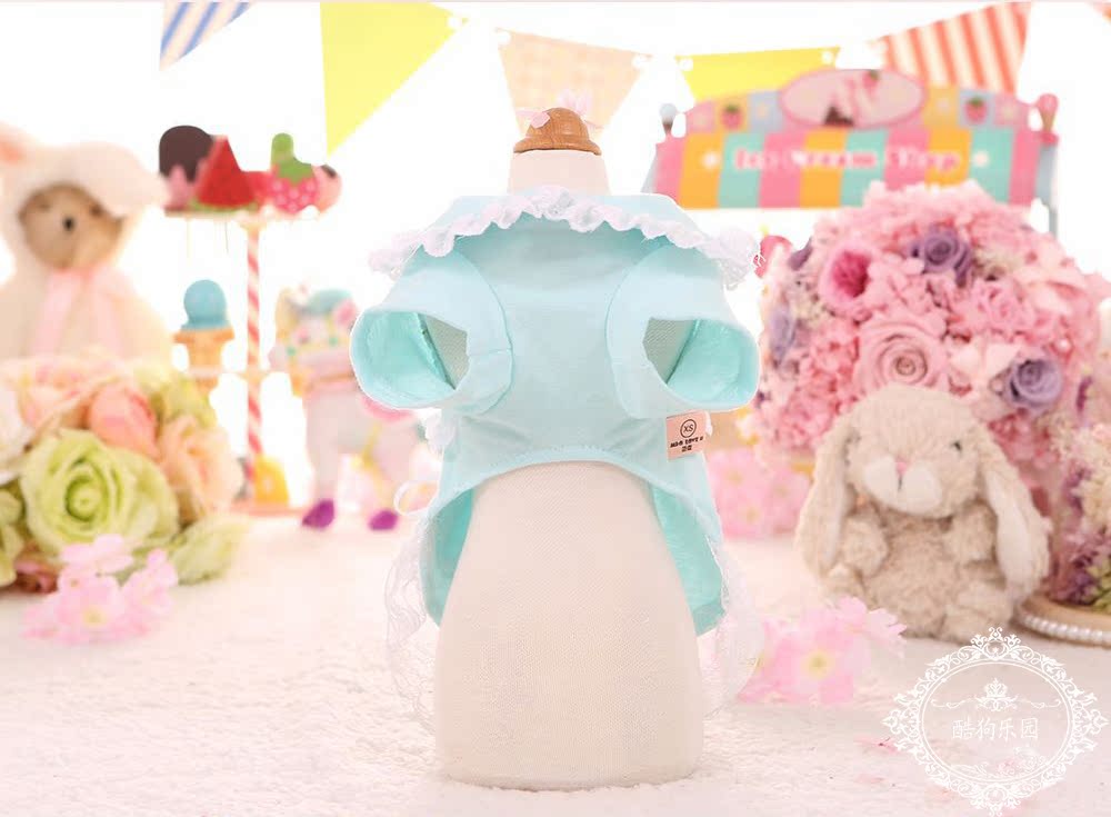 Pet quần áo ren chó nhỏ chó nhỏ Teddy West Yorkshire chó con công chúa quần áo mùa xuân và mùa hè - Quần áo & phụ kiện thú cưng nón cho chó