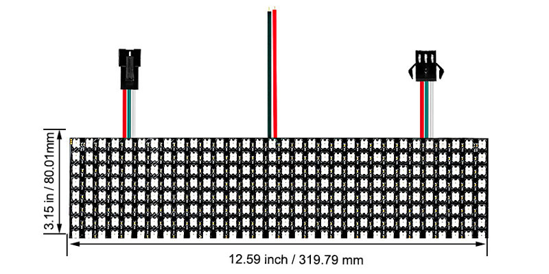 WS2812B 8×8 8×32 16×16 Pixel Panel Flexible Matrix Screen