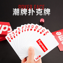 Net Red personality creative Texas double-sided nightclub party board game poker Wear-resistant paper playing cards tide thickening