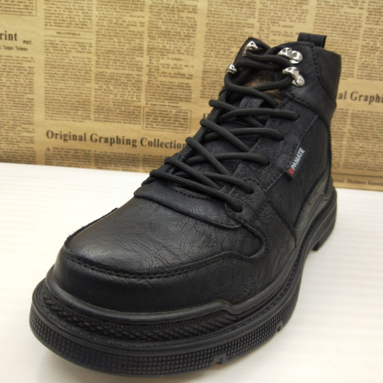 撤柜春秋真皮全皮头高帮休闲工装靴透气防滑软底马丁靴百搭男靴子