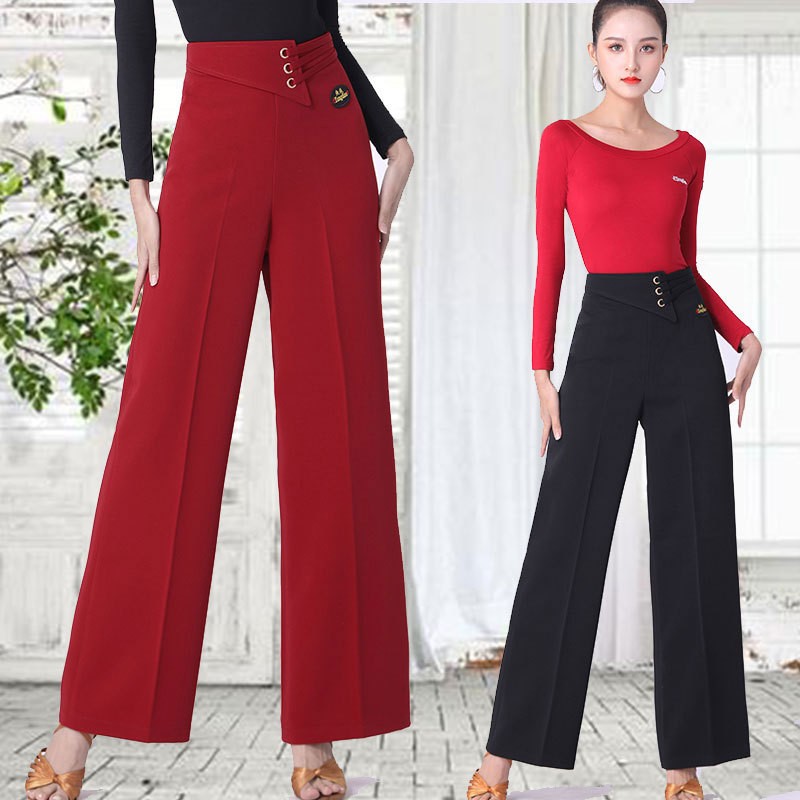 New Morden Dance Pants Woman High Waist National Standard Dance Women's Professional Latin Dance Pants Square Dance Practice Dancer Pants Woman-Taobao