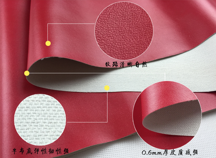 Pu Napa vải da nhân tạo da mềm và cứng túi sofa giả da trơn mịn dòng tự làm thủ công vải cotton 100