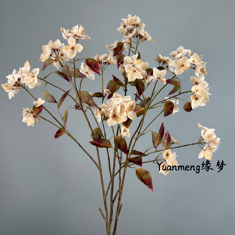 Artificial Branches, Autumn Hydrangeas, Money Tree, Wabi-Sabi Style Artificial Plants, Indoor Decoration Bonsai