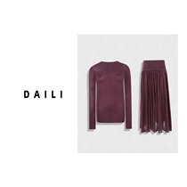 (Hukhuu Special Share) Delli New Fashion 100 Hitch Casual Stitch Sweatshirt Half Body Dress DLZSW-163638