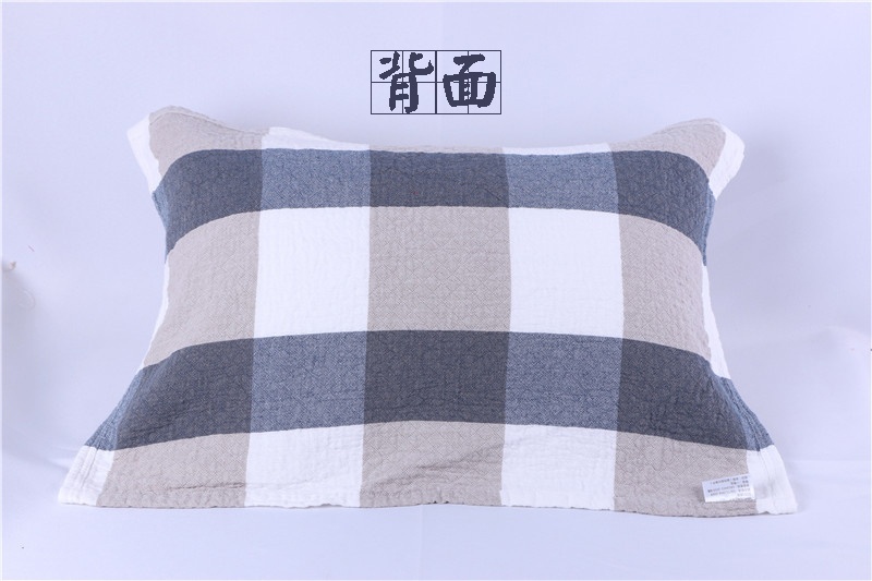 Độc bông gối bao gồm một cặp váy rửa Khăn bông gạc mềm và thoải mái gối ca rô unisex tối giản - Khăn gối vỏ gối đẹp