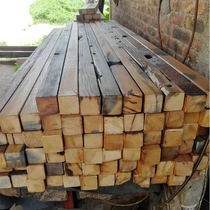 Old ship wood log square strips staircase columns wooden square handrails columns solid wood square outdoor anti-corrosion durable ship wood square strips