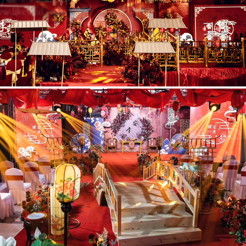 Wedding Celebration New Solid Wood Fence Arch Bridge Road Leading Wedding Stage Arrangement Stairs Armrest Magpie Bridge Fence Decoration Props