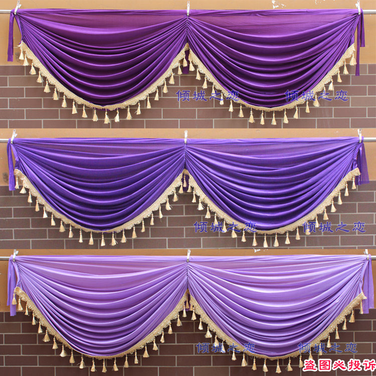 Wedding Props Background Yarn Mantle Mantle Head Curtain Wedding Background On-site Placement Water Curtain Mall Gold Shop 4S Store Festivities