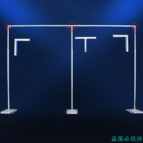 New wedding square tube galvanized telescopic background frame Wedding stage gauze background thickened background telescopic shelf