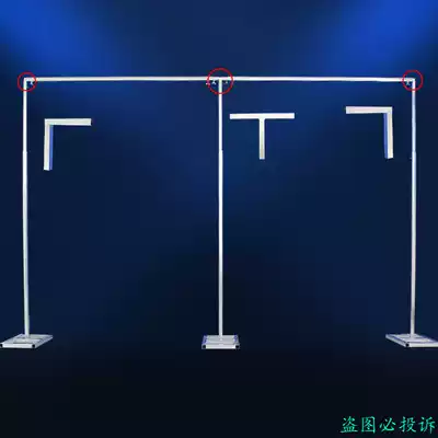New wedding square tube galvanized telescopic background frame wedding stage gauze background thick background telescopic shelf