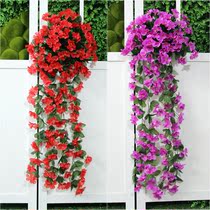 Wedding forest props simulation silk flower hydrangea hanging wedding welcome area background decoration violet wall hanging props