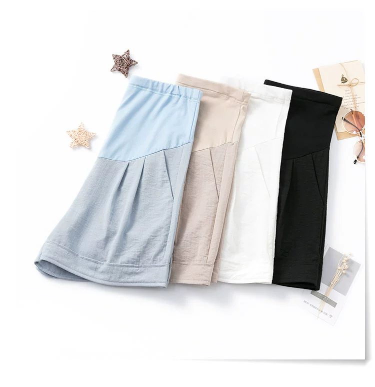 sustainable maternity clothes V56275# Pregnancy Pants Thin Trendy Fashion Mom Pants Women Cotton And Linen Stylish Belly Support Casual Maternity Trousers fall maternity clothes