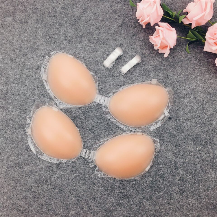 Vô hình silicone dây đeo vai vô hình gợi cảm váy cưới backless đồ lót ngực nhỏ tập hợp trước khóa chống trượt dán ngực dán ngực áo ngực tàng hình