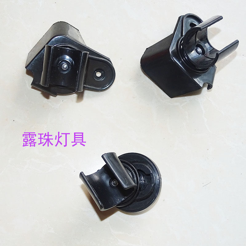 Fire hard hat glare flashlight metal clip guide rail fixed shelf helmet side light bracket flashlight clip