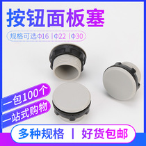 Signal light button plug 22mm switch plug head panel plug hole plug plug hole cover gray 100