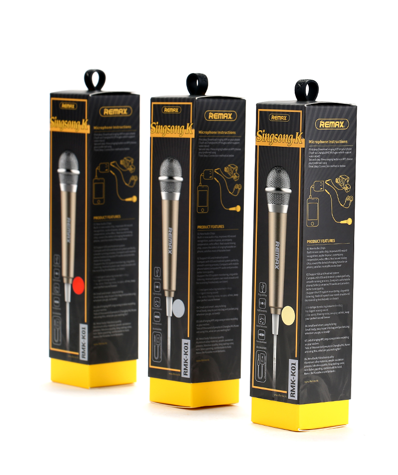Remax RMK-K01 clip trực tiếp vòng cổ mini micro kim loại lúa mì trò chơi máy tính hét lúa mì mic mic thu âm cài áo