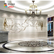 Light luxury metal model room wall decoration hotel lobby decoration wall hanging living room sofa background wall club art pendant