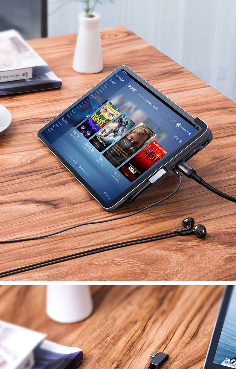 Suy nghĩ tốt nhất typec docking trạm mở rộng macbookpro sét 3 máy tính xách tay cho Apple 2018ipadpro điện thoại di động phẳng hdmi phụ kiện phân phối usb chuyển đổi máy tính Huawei - USB Aaccessories dây sạc micro usb