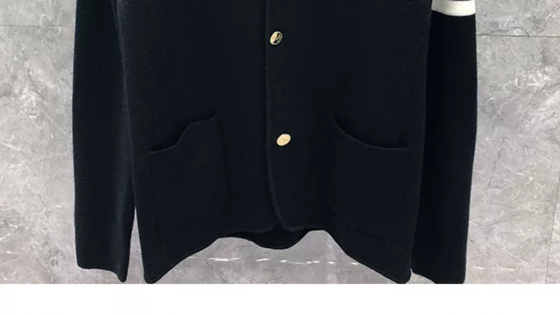 Đông Quan thương hiệu đúc tb áo len dệt kim áo khoác len nam phù hợp với áo khoác len áo khoác ngắn dày dày - Cardigan
