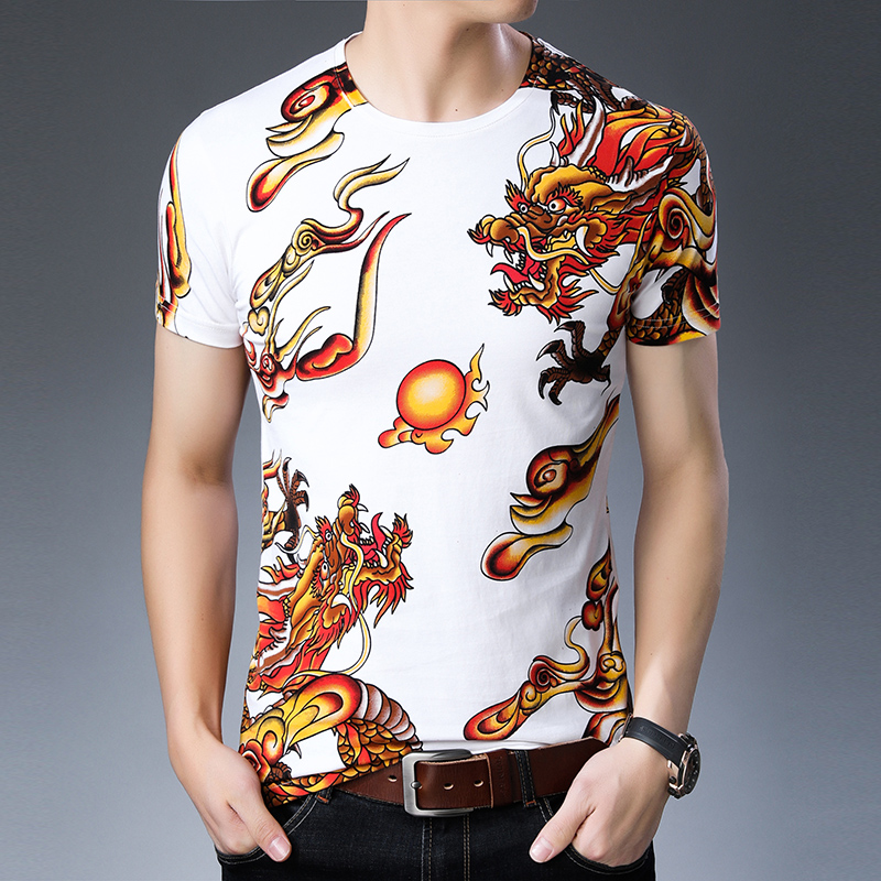 Silk cha bông váy Ed một T-shirt ngắn tay áo thun nam 30-50 tuổi giữa mùa hè thanh niên POLO áo