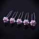Mũ kẹp tóc hình chữ U kẹp ngọc hoa rhinestone pin tóc ngã ba tóc phụ kiện tóc phụ kiện tóc bờm tóc đẹp