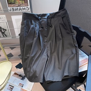 Japanese trendy brand high-end casual suit shorts for men and women summer all-match loose wide-leg high-waist five-point pants