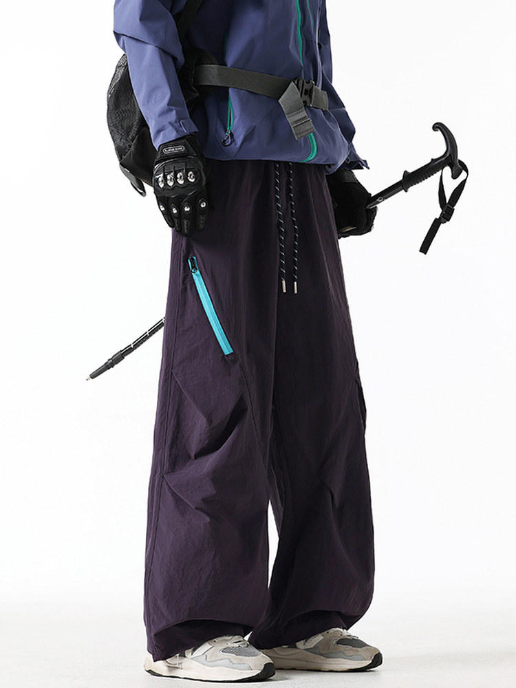 Autumn and Winter Outdoor Cargo Pants, Loose Straight-Leg Casual Pants for Women, Multi-Pocket Slimming Pants, Windproof and Waterproof Trendy Pants