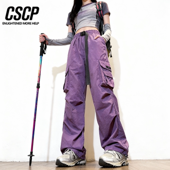 Spring and Autumn Mountain Series Outdoor Waterproof Windproof Quick-Dry Pants for Women, Slimming Casual Workwear Pants for Petite Women, Hiking Pants