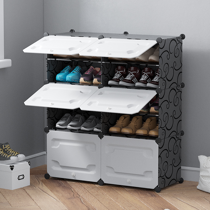 Shoe cabinet 2021 new shoe rack simple door home dust-proof dormitory multi-layer shoe storage artifact large capacity