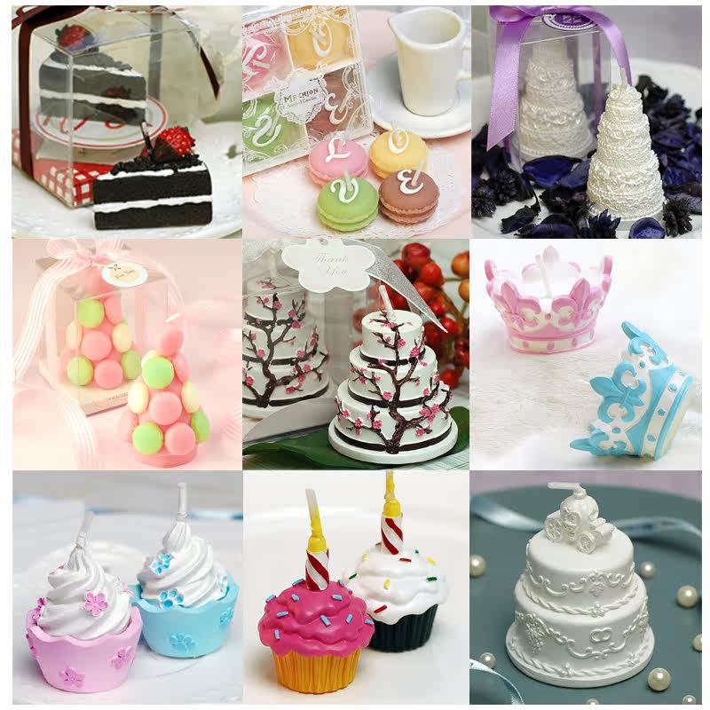 Shenzhen Party Supplies Dessert Macarronta Styling Cake Swing Piece Pumpkin Car Birthday Cake Decoration Candle