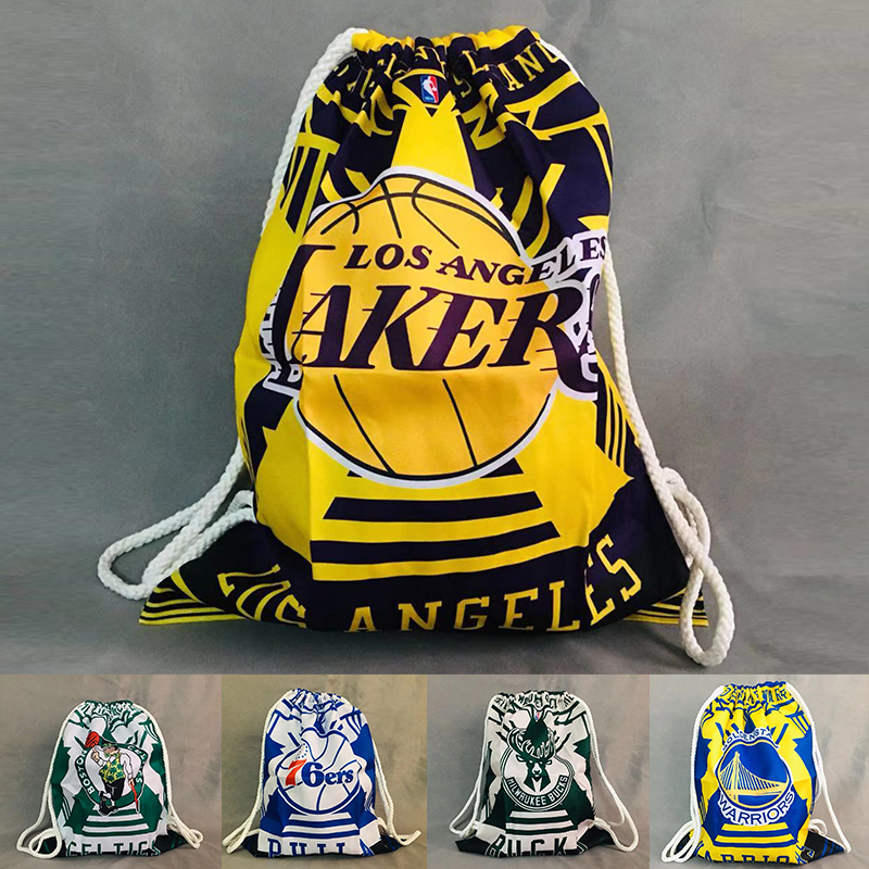 Lakers Warriors Bucks Basketball bag Backpack Basketball bag Training bag Shoulder storage bag Drawstring large capacity