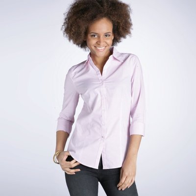 LA REDOUTE Women's Cotton Slim Long-Sleeved Shirt Yx571