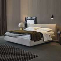 Van da Nordic cloth art bed minimalist modern 1 8 m double bed master bedroom with large bed room light and luxurious wedding bed for small family