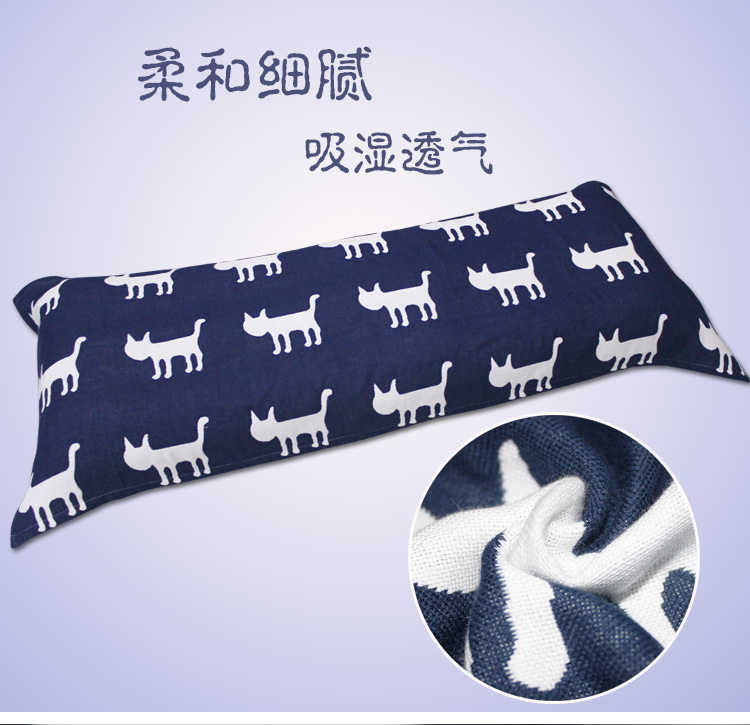 Đôi dày bông gạc khăn mở rộng 1,5 m gối dài 100% cotton khăn Couple 1.2 1.8m - Khăn gối khăn gối