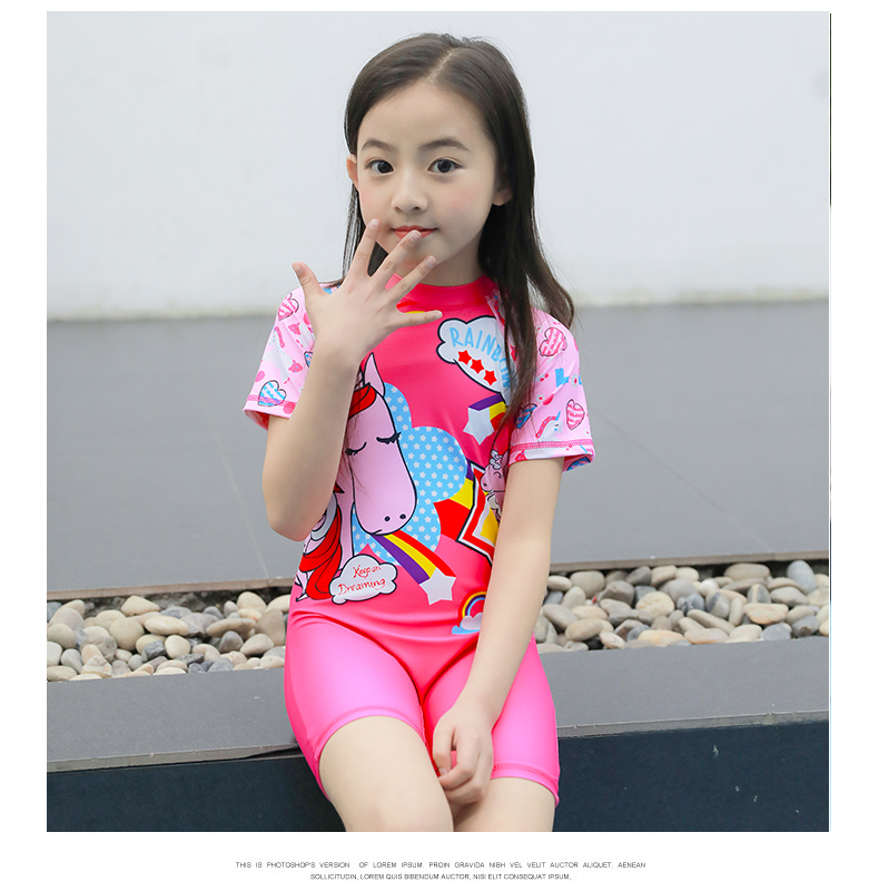 Đồ bơi cho trẻ em Cô gái Cô gái Lớn Trẻ em Đồ bơi trẻ em Xiêm Bộ đồ bơi cho bé Công chúa Hot Springs Đồ bơi - Bộ đồ bơi của Kid đồ bơi tay dài cho bé gái