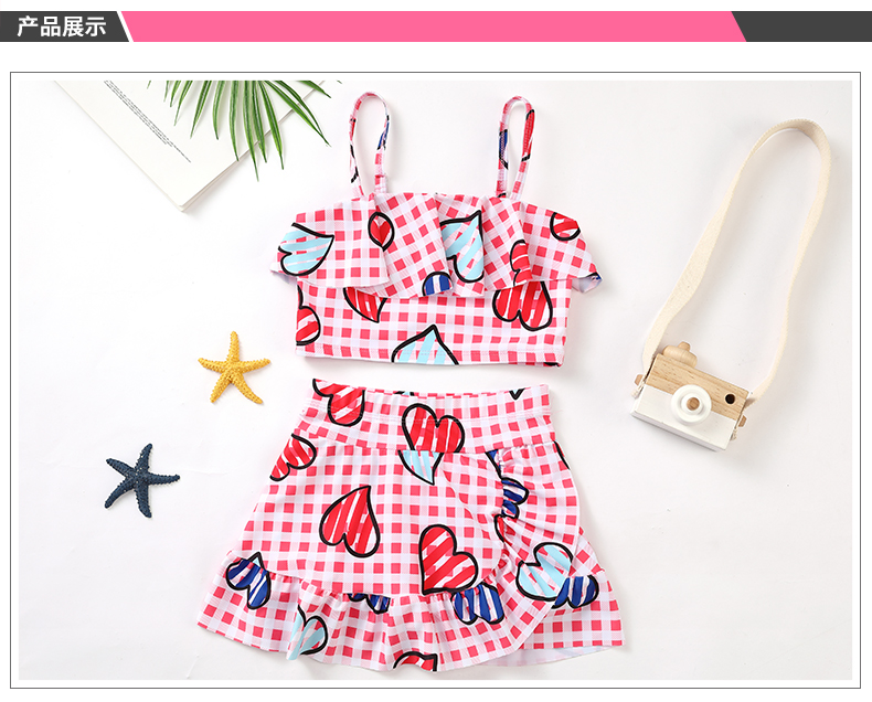 Đồ bơi trẻ em Cô gái dễ thương Chia áo tắm Hàn Quốc Big Boy Baby Student Princess Kem chống nắng Đồ bơi - Bộ đồ bơi của Kid bộ đồ nàng tiên cá cho bé