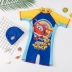 Super Flying Man Áo tắm cho trẻ em trai Áo tắm chống nắng Siamese Big Boy Baby Boxer Cartoon Kids Áo tắm - Bộ đồ bơi của Kid Bộ đồ bơi của Kid